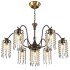 Ganeed Modern crystal chandelier matte metal vintage lamp hanging with pendant light black 7 lamps - Thumbnail 2