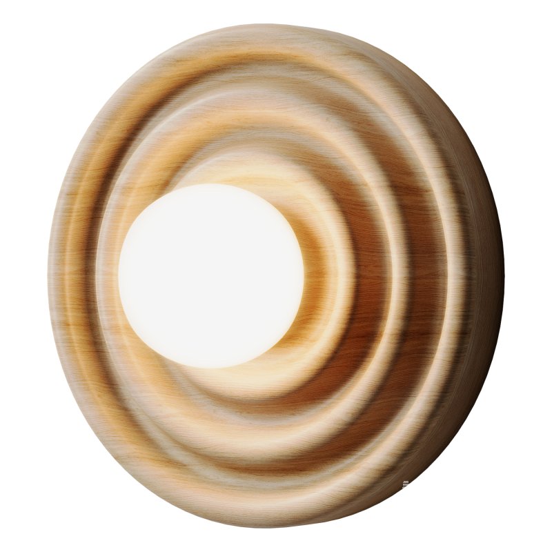 : Ripple Walnut Wall Lamp - Image 1