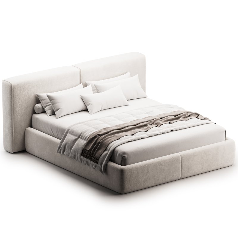 Double bed with narrow headboard - Image 2