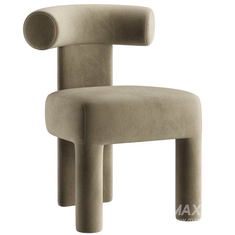 Wisteria Stone White Fabric Dining Chair - Image 3