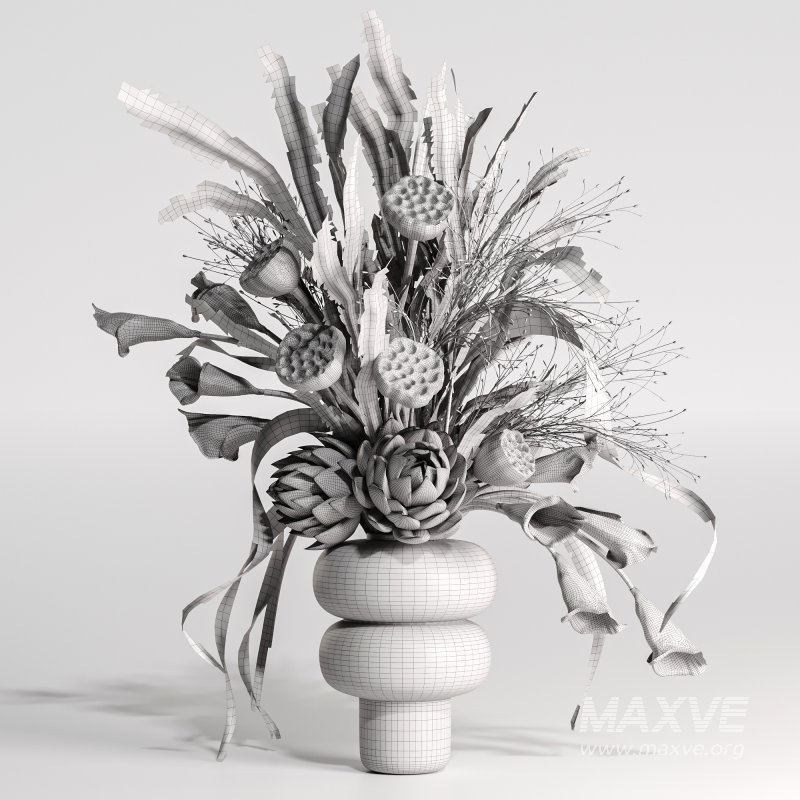 Lotus and Artichoke Dried Set47 - Image 6