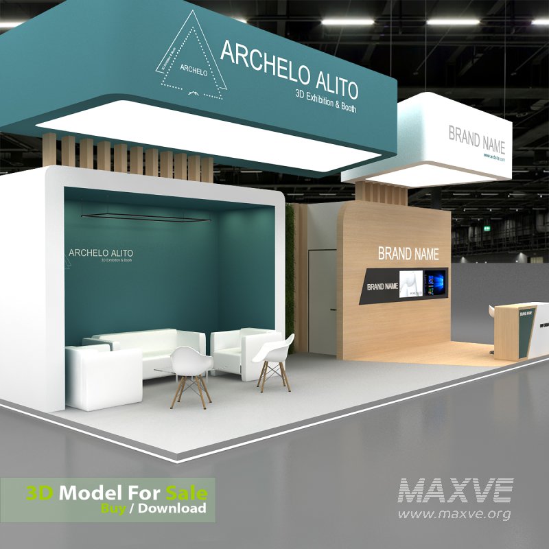 exhibition booth stand 3d Model - Image 9