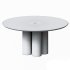 Wood Color Round Dining Table - Thumbnail 4