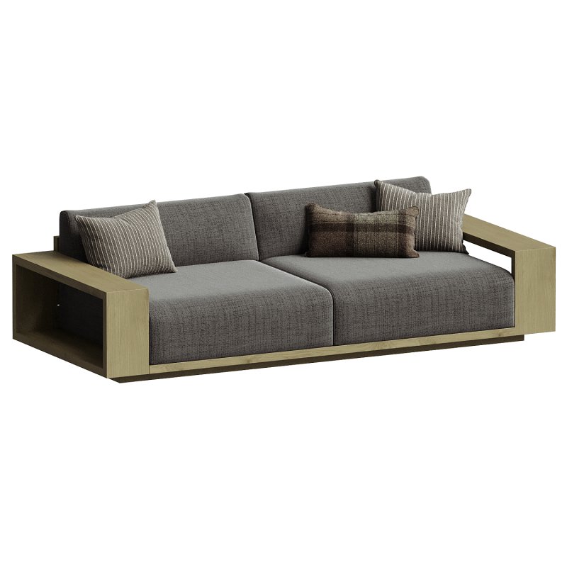 Mallorca Wood Outdoor Sofa - Image 2