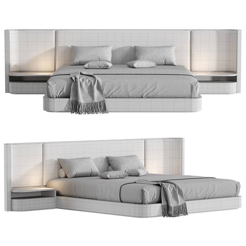 Gianna King Size Natural Walnut Wood Bed Frame - Image 6