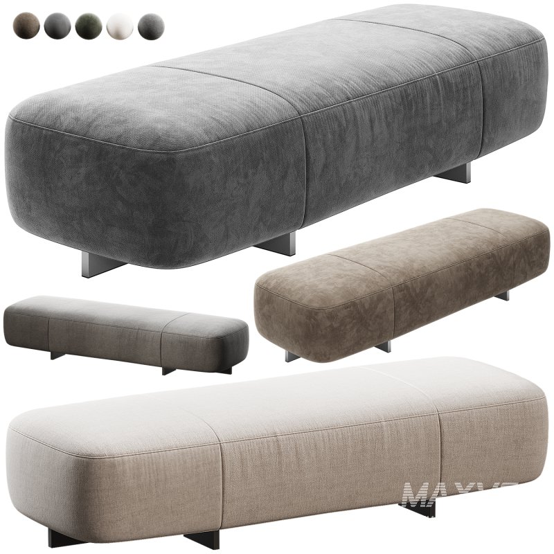 Minotti Yves Bench in 3 different sizes - Image 1
