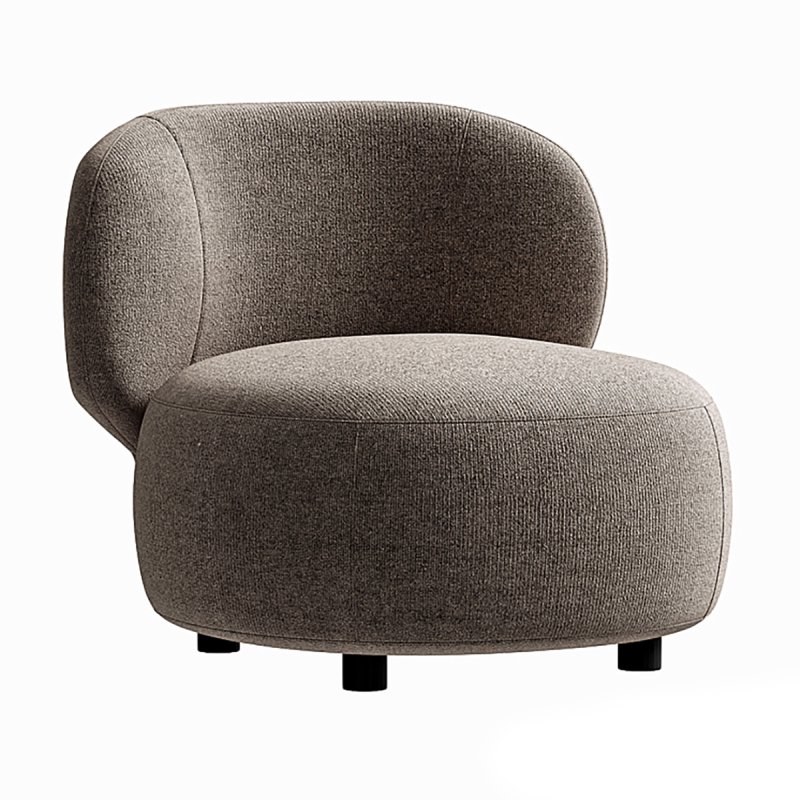 Brayden Stone Cream Woven Fabric Occasional Chair - Image 3