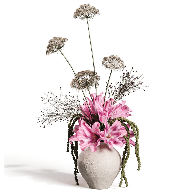 Crimson Whisper Floral Arrangement set50 - Image 3