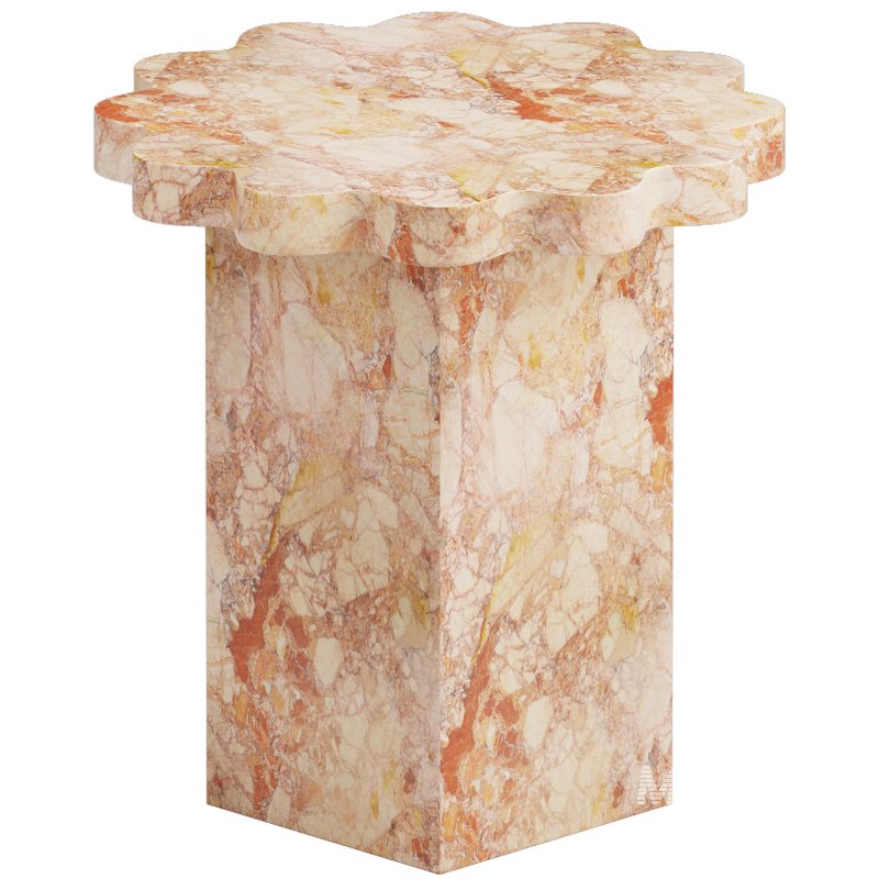 Scalloped Indoor and Outdoor Side Table - Image 2