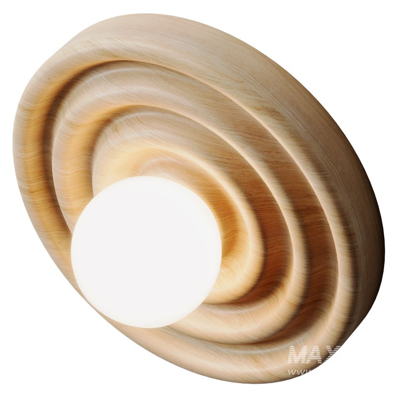 : Ripple Walnut Wall Lamp - Image 2