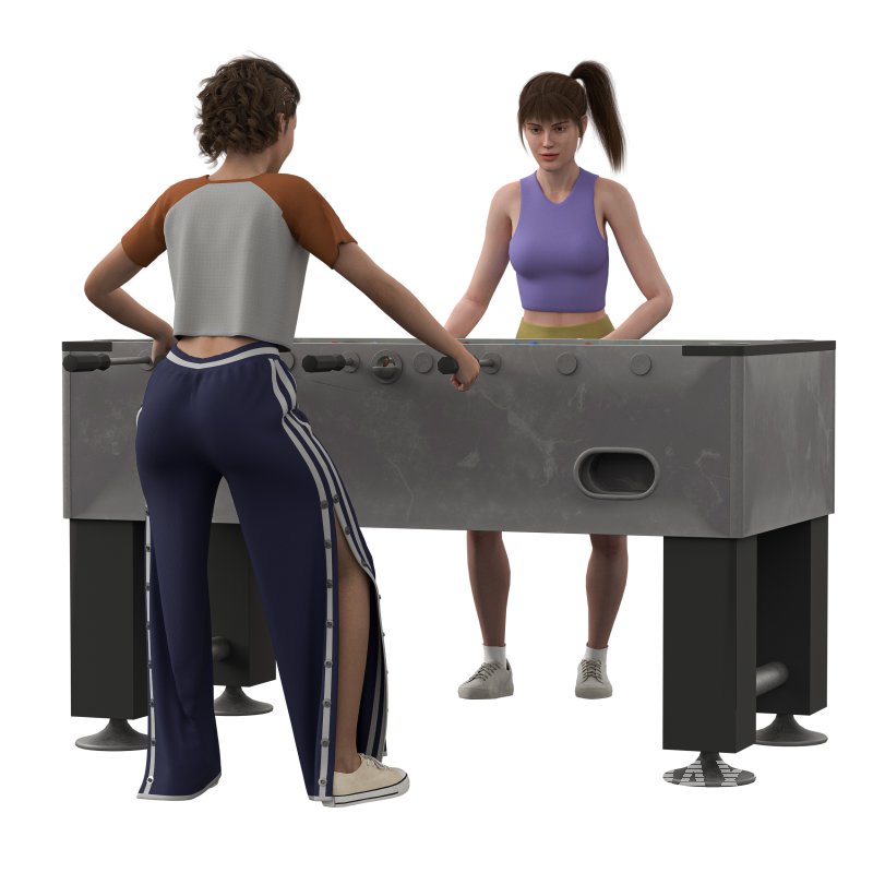Girl Foosball – Characters Playing Foosball - Image 3
