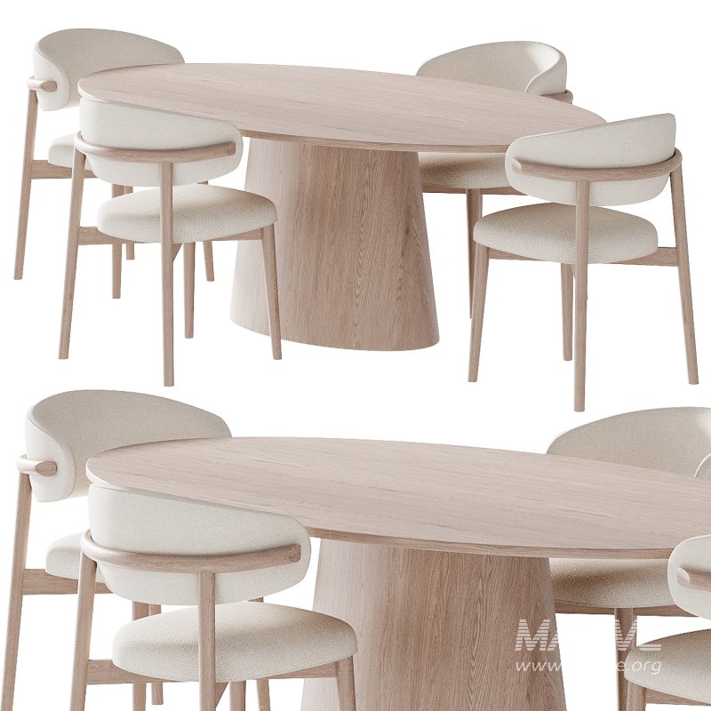 Ferrara Deephouse Chair and Oval dining table - Image 1