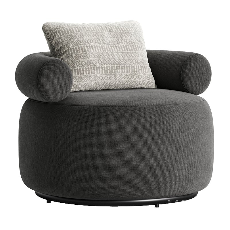 Huggy Swivel Armchair 3 - Image 4