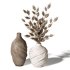 Rustic Stoneware Vases with Wheat - Thumbnail 1