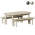 Corfu Outdoor Extendable Dining Set - Thumbnail 3