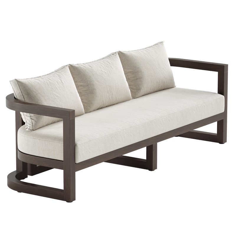 Emory 3-Person Acacia Sofa - Image 5