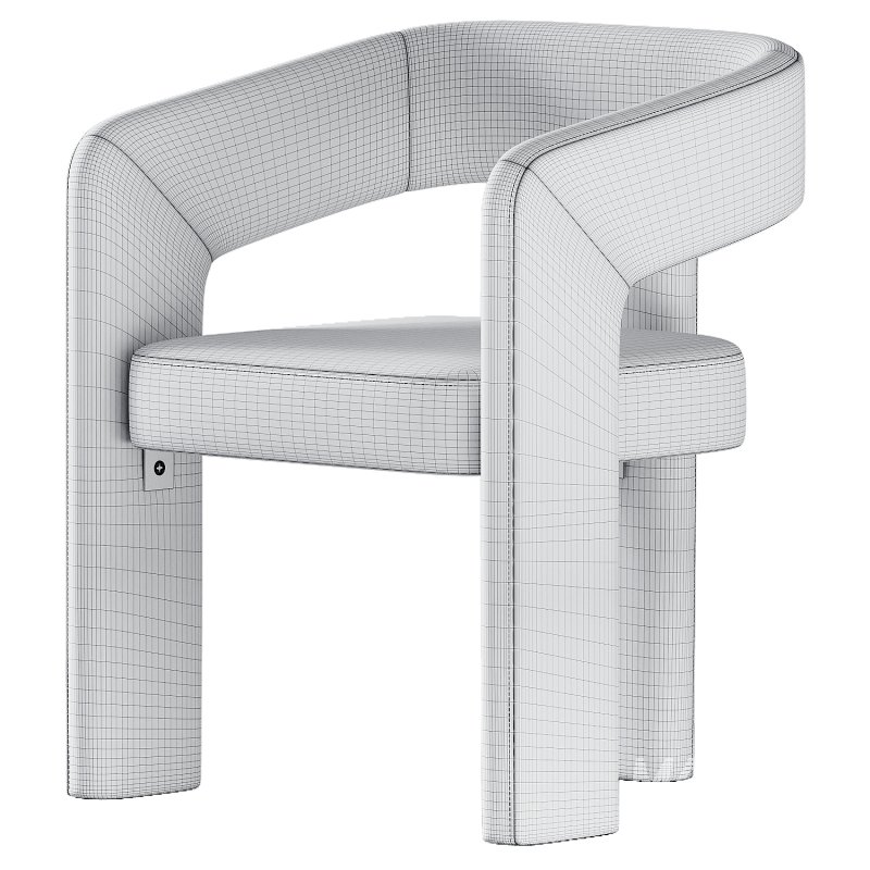 Modern Upholstered Barrel Dining Chairs - Image 4