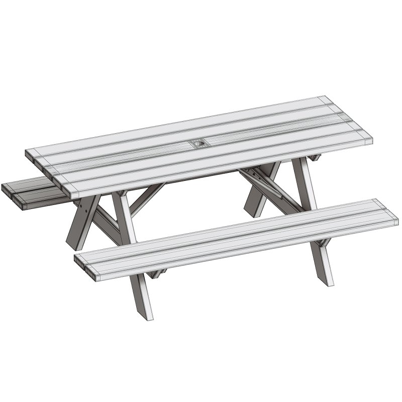 Traditional Picnic Table - Image 4
