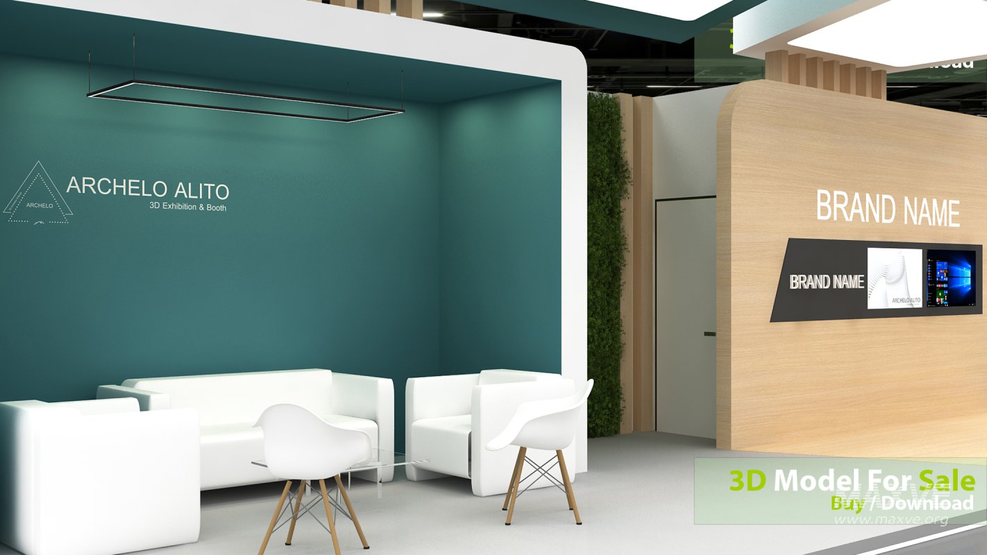 exhibition booth stand 3d Model - Image 2