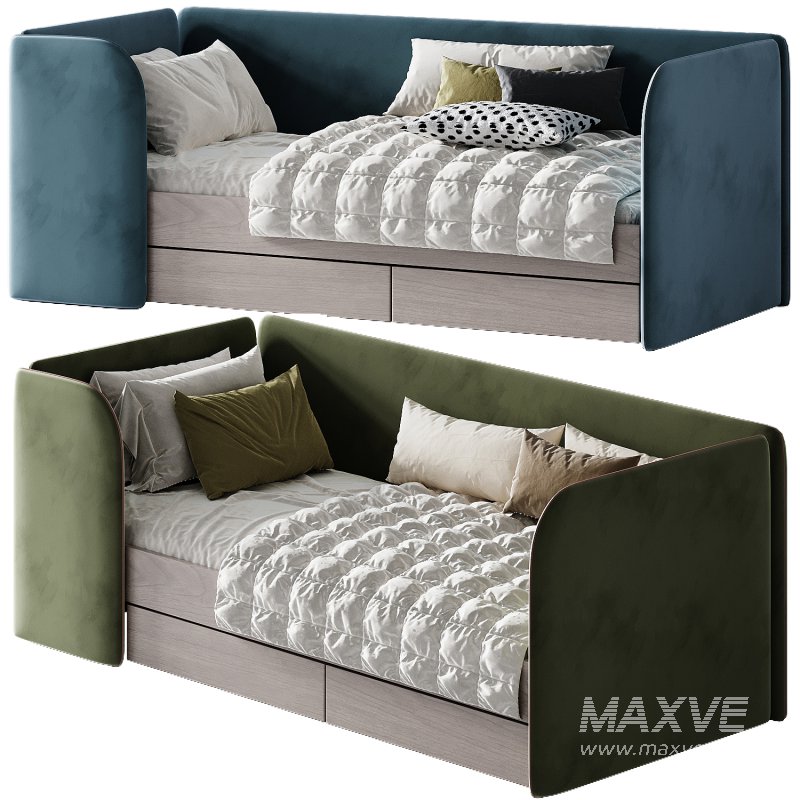 Childrens bed Moddi 90 Velvet Pink - Image 3