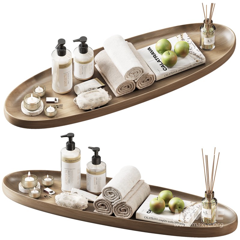 Decorative set bath tray 09 - Image 1