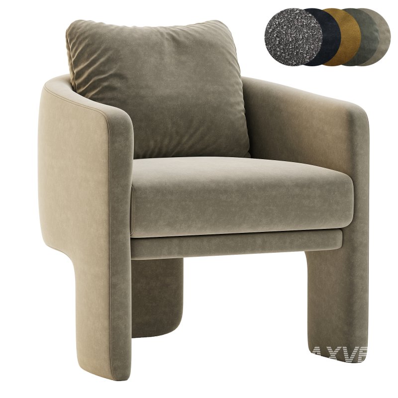 Efren Fabric Armchair - Image 2