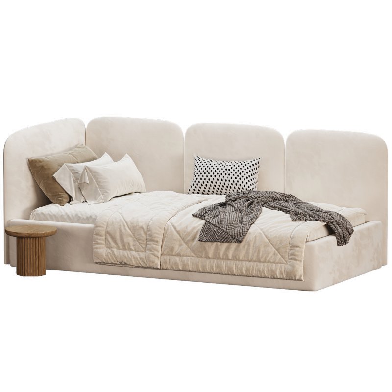 Childrens bed Immi 90 Textile Beige - Image 2