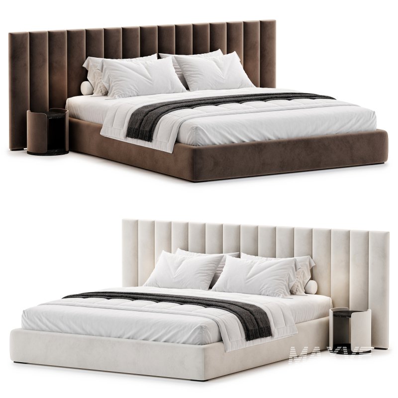 Modena Fabric Vertical Panel Bed - Image 2