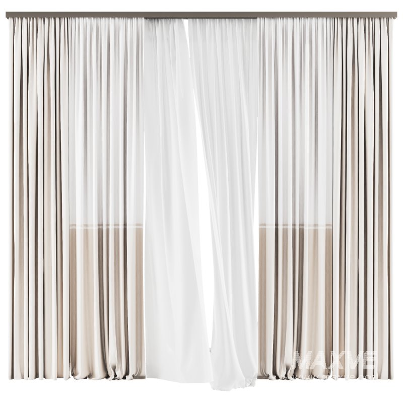 Silk and Cotton Curtain Set 87 - Image 1