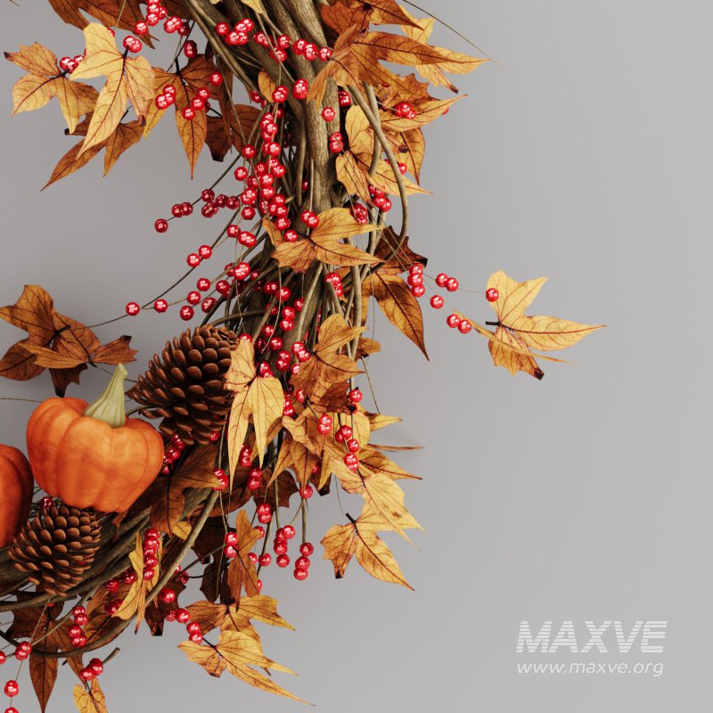 Rustic autumn pumpkin wreath - Image 4