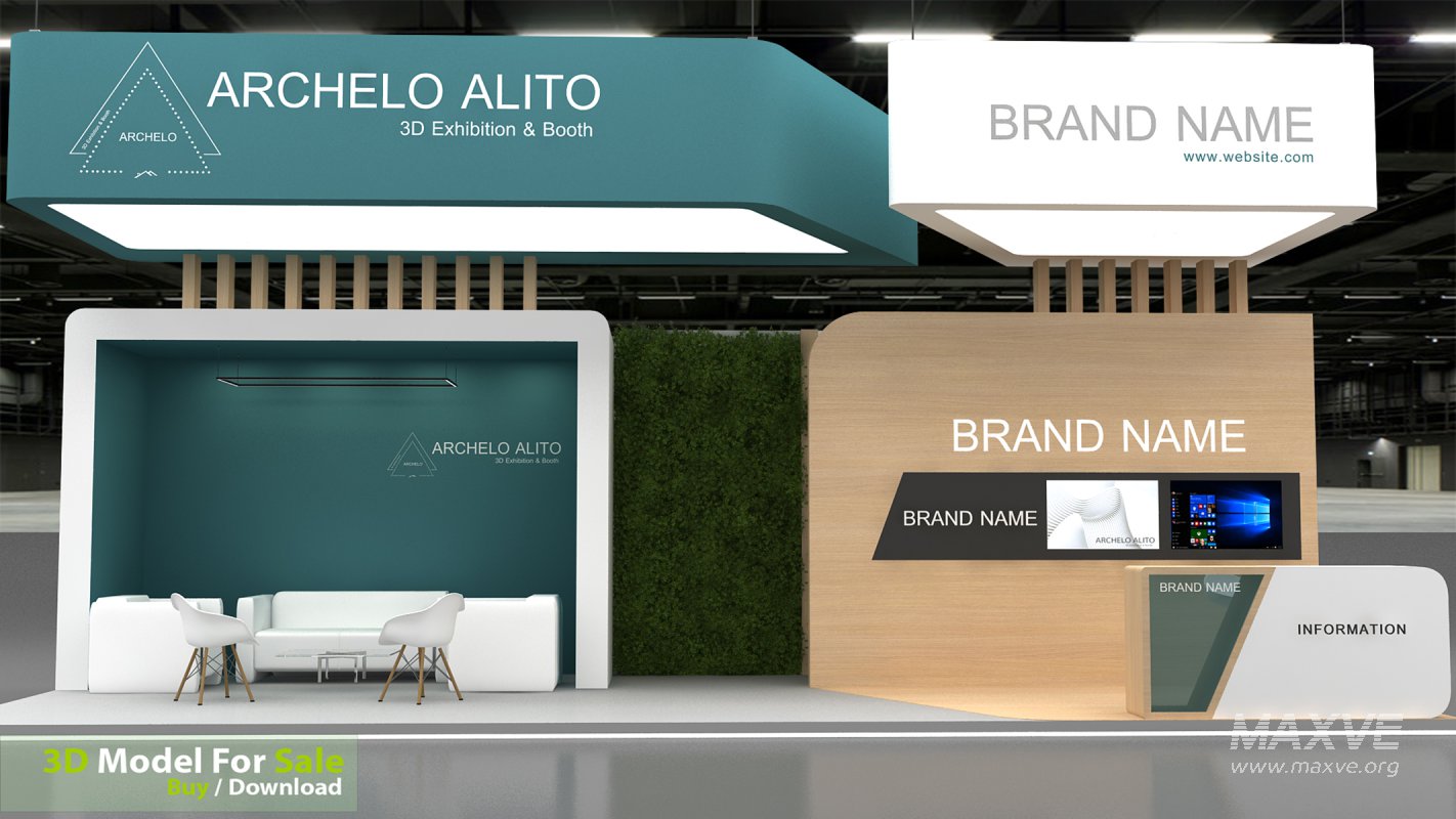 exhibition booth stand 3d Model - Image 6
