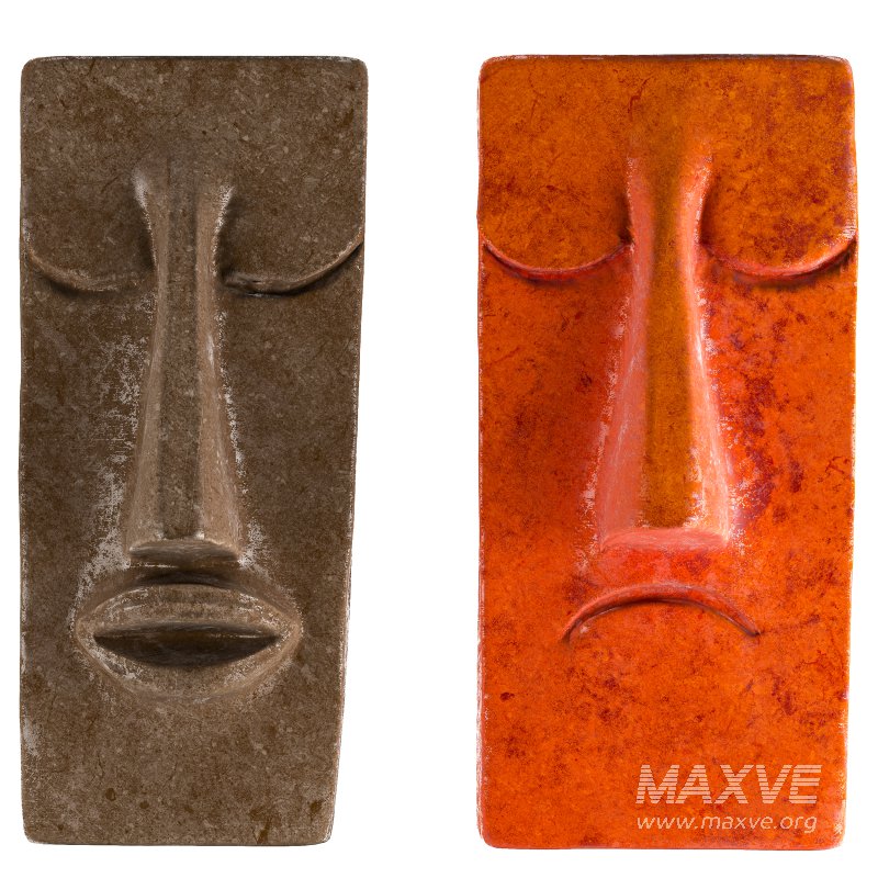 Set of Abstract Face Wall Sculptures - Image 5