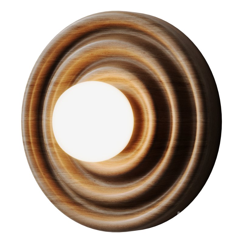: Ripple Walnut Wall Lamp - Image 3