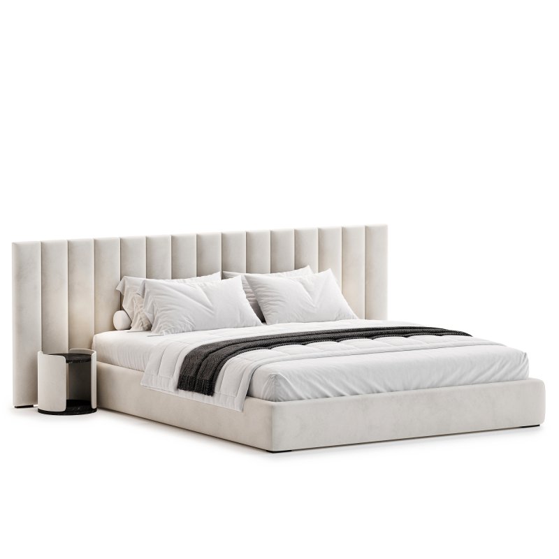 Modena Fabric Vertical Panel Bed - Image 3