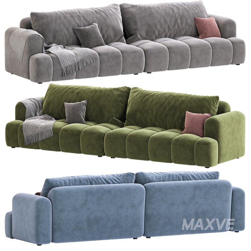 Fabric sofa Cream puff modern simple living room furniture - Image 1