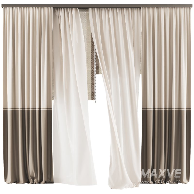Silk and Cotton Curtain Set 84 - Image 1