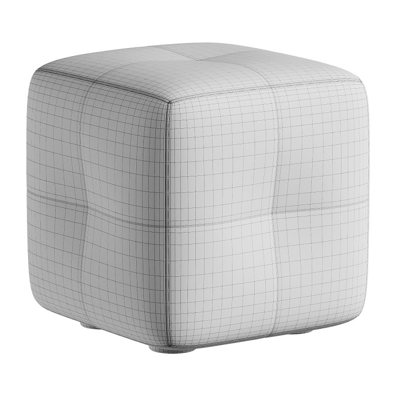 white pouf - Image 1
