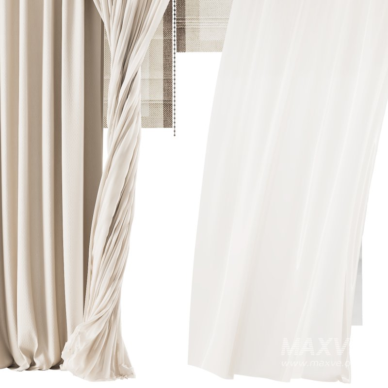 Silk and Cotton Curtain Set 83 - Image 2
