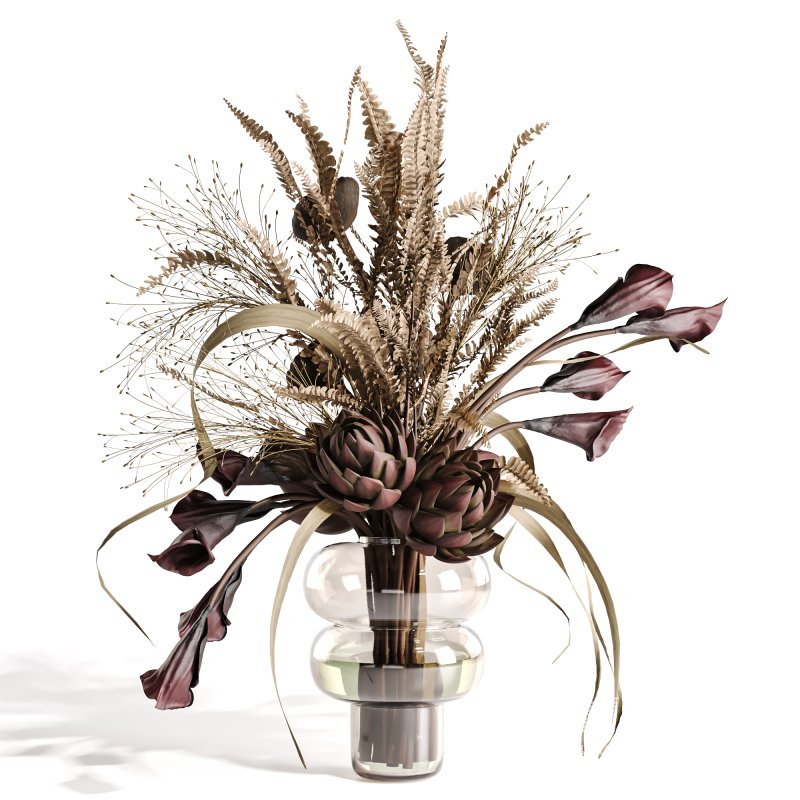 Lotus and Artichoke Dried Set47 - Image 2