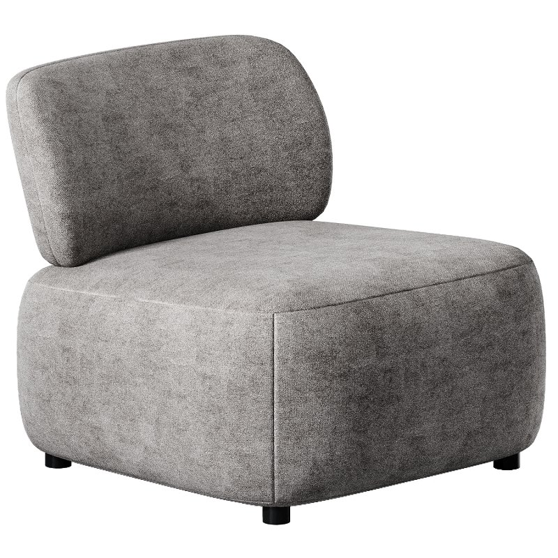 Nelvi Velvet Grey Chair - Image 1