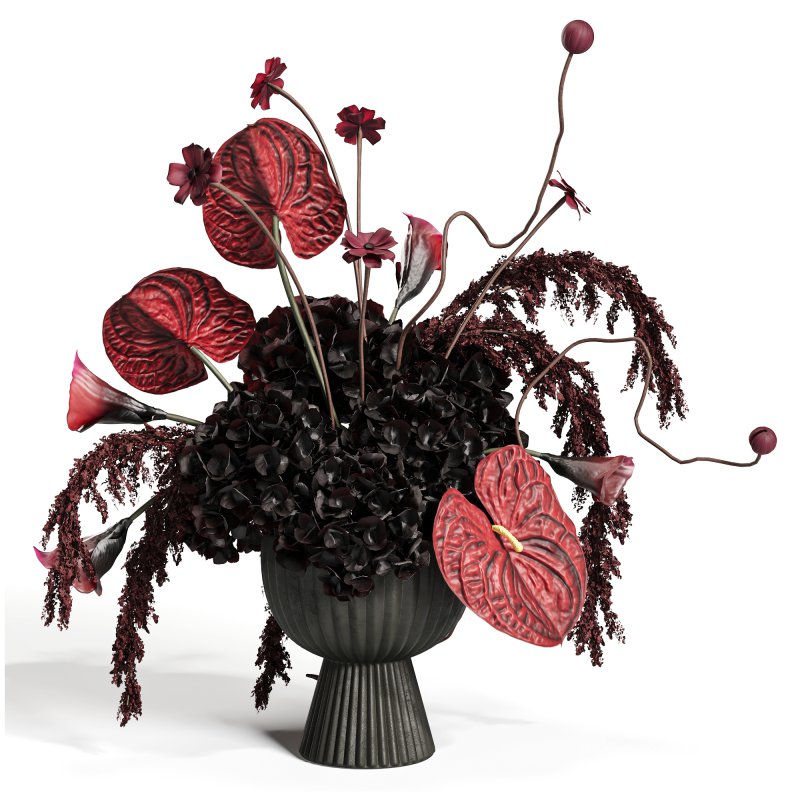 Crimson Dusk Floral Scene48 - Image 2