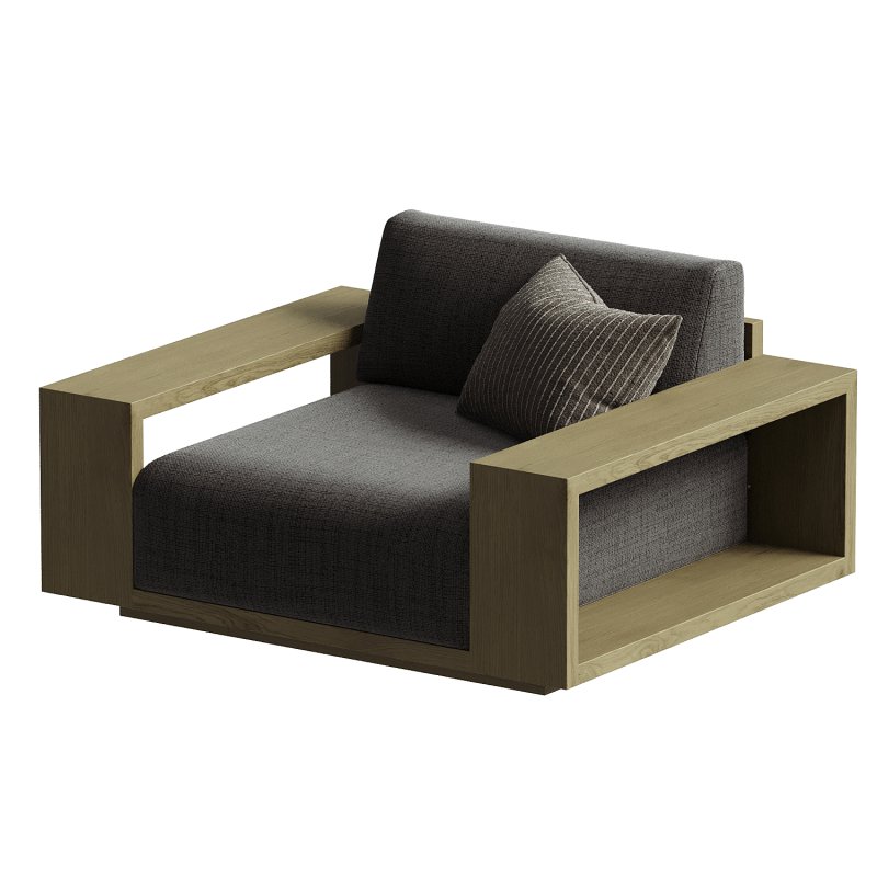 Mallorca Wood Outdoor Lounge Chair - Image 5