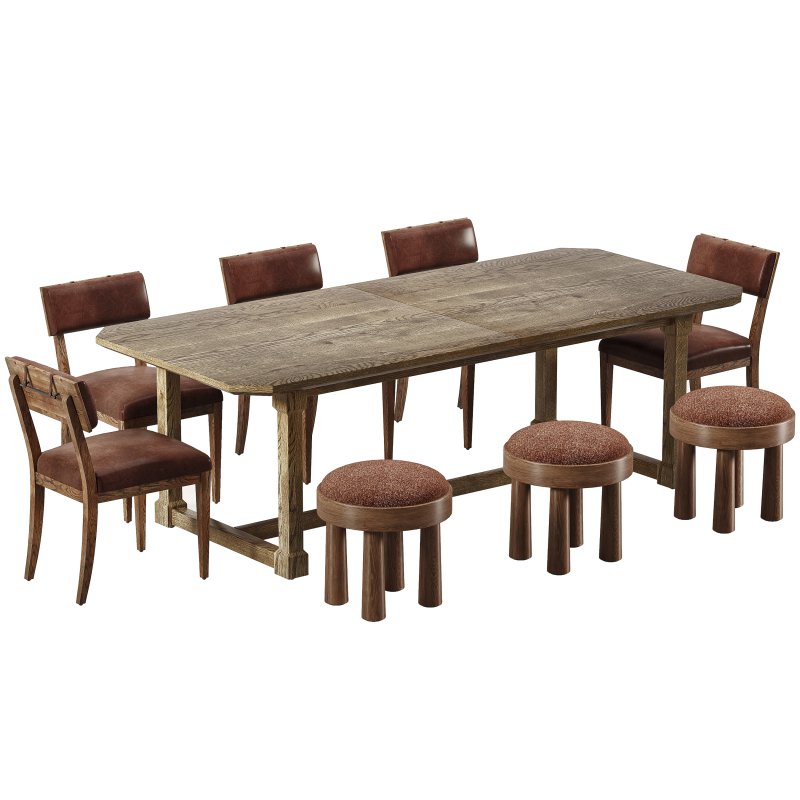 Marcello and Louise Accent Dining Chair and Cicero Extension Dining Table-Fourhands - Image 6