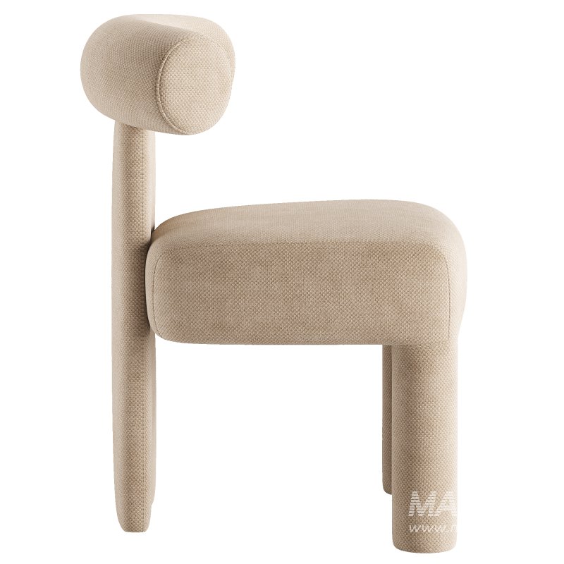 Wisteria Stone White Fabric Dining Chair - Image 5