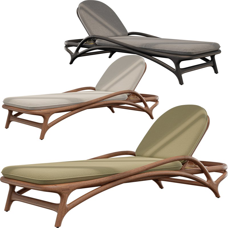 Zen outdoor adjustable lounger - Image 2