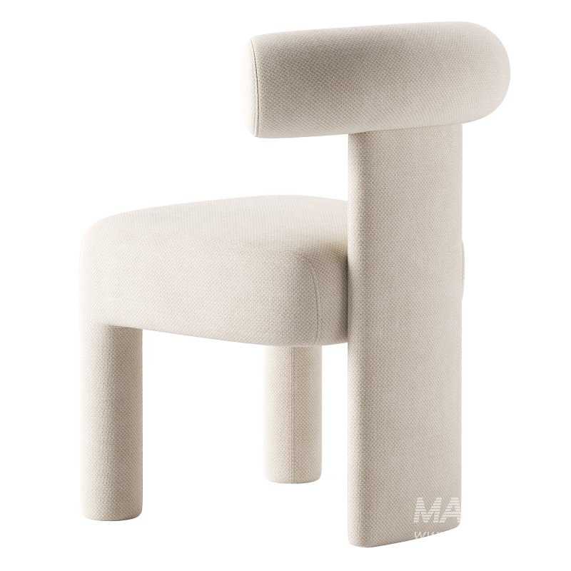 Wisteria Stone White Fabric Dining Chair - Image 6
