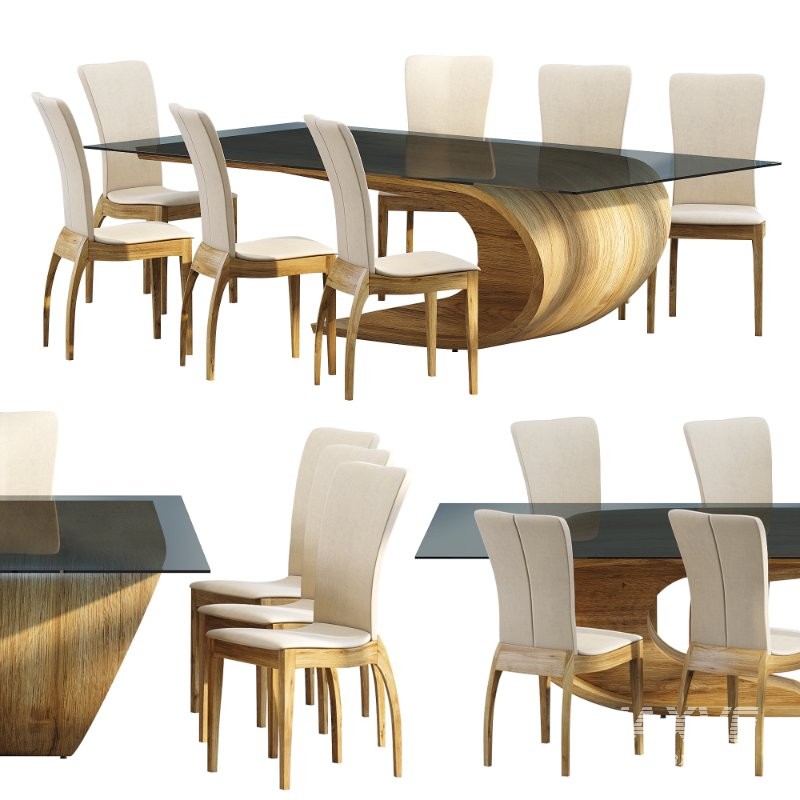 Crest Dining Tables and Chair - Image 4