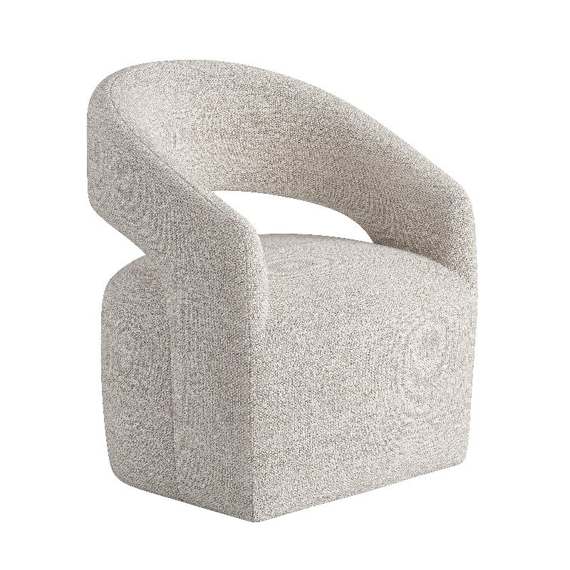 Barrow Rolling Dining Chair White Mist - Image 5