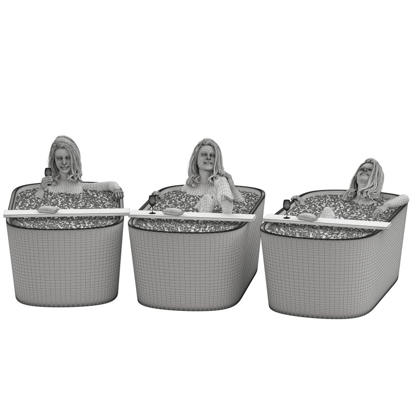 Woman in Bathtub for 3 poses - Image 4