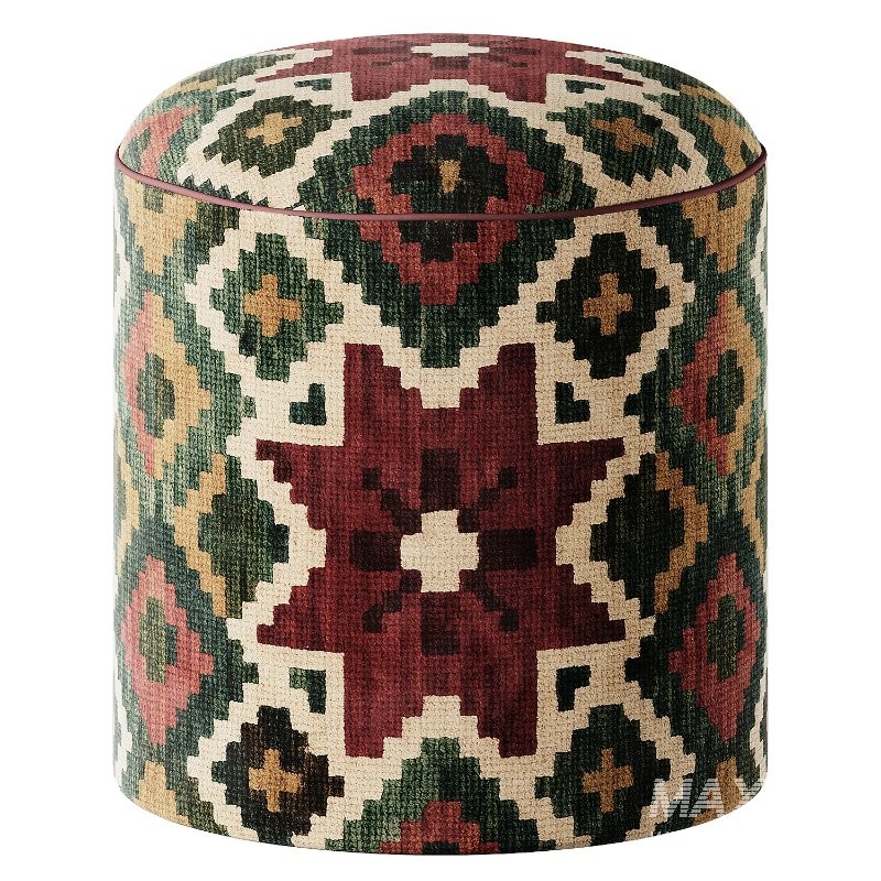 Kilim Rug Pouf Ottoman - Image 2